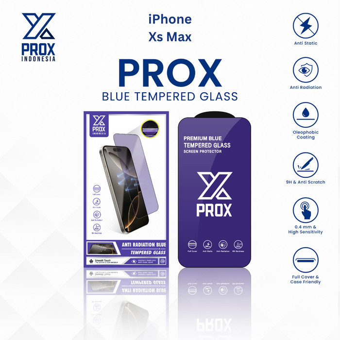 Jual PROX Tempered Glass Anti Radiation iPhone Xs Max Full Cover