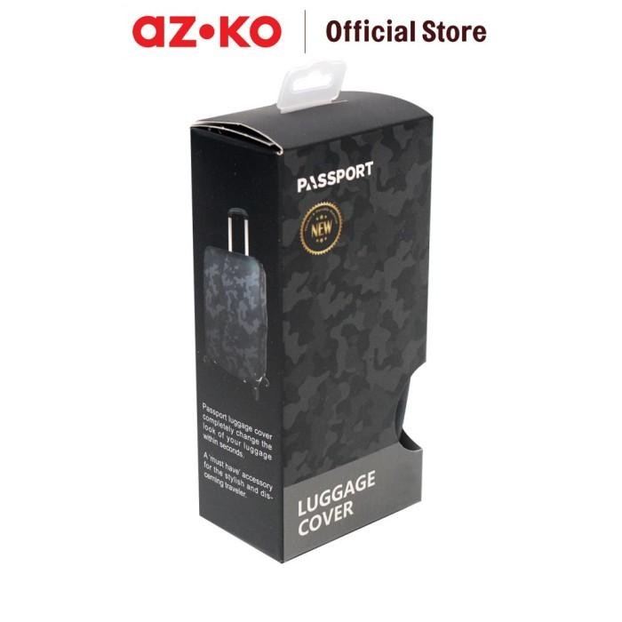 Jual Azko Passport Ukuran S Sarung Koper Camo - Hitam | Shopee Indonesia