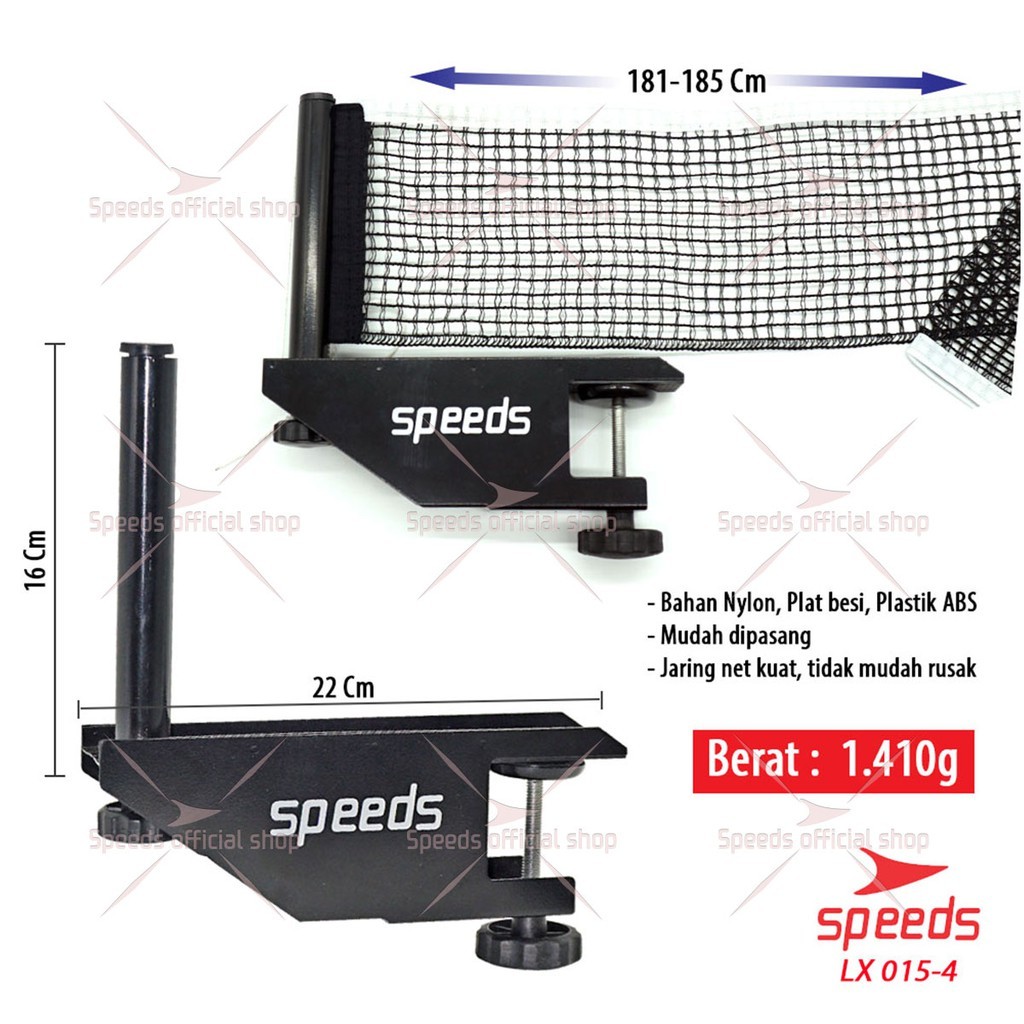 Jual SPEEDS NET PINGPONG / NET Original Net Jaring Tenis Meja Pingpong ...