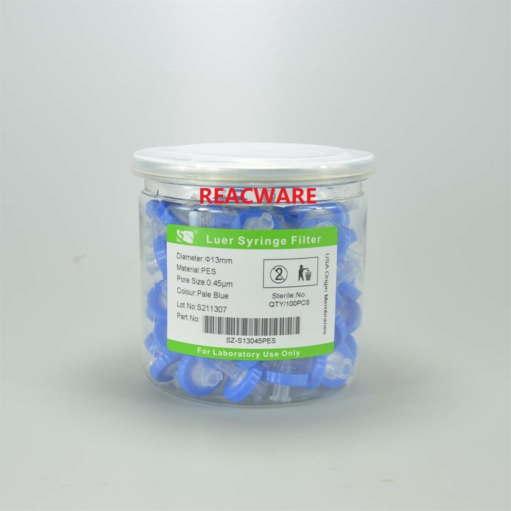 Jual Laboratory Syringe Filter OD=13mm 0.45um Made From PES 100pcs/pack ...