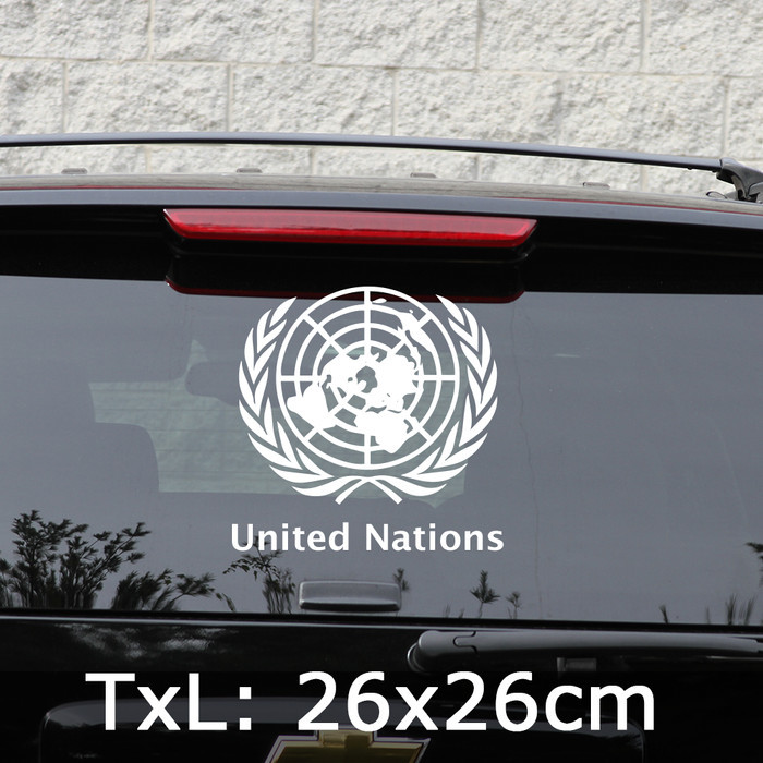 Jual Cutting stiker mobil Logo UN United Nation Car sticker kaca body ...