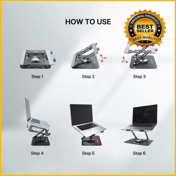 Jual Fantech Ns10 Ns-10 Laptop Stand Foldable 17 Inch 360 Rotation ...