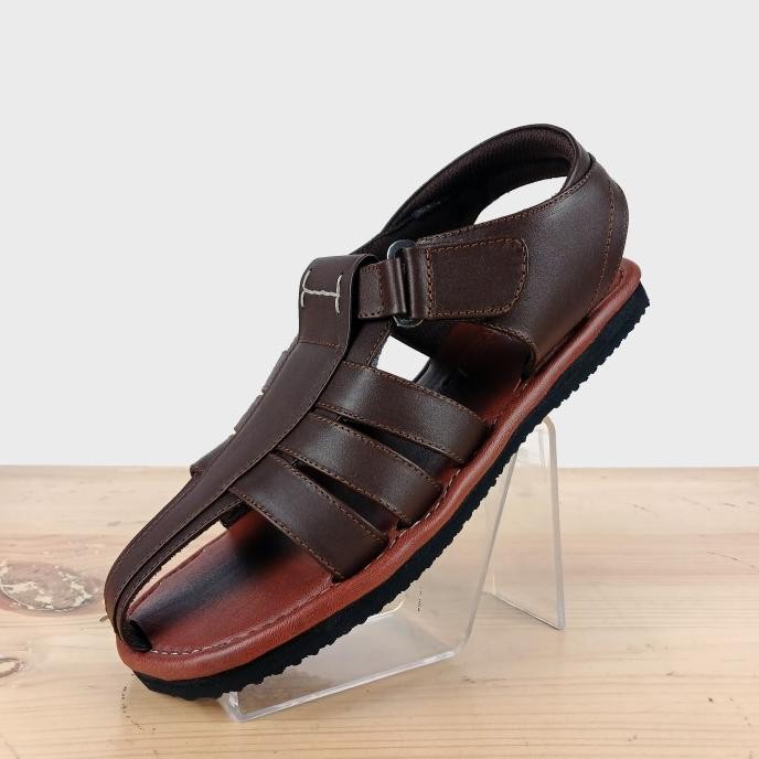 Jual Sandal Sepatu Pria Kulit Asli Rasheda Gr 45 Big Size Judge_Law ...
