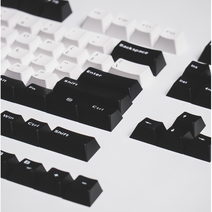 Jual Noir Black And White Keycaps 153 Key Set | Shopee Indonesia