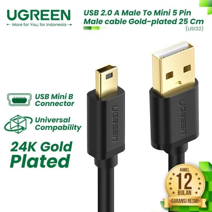Jual Ugreen Abel Ub A 2.0 Male To Ni Ub 5 Pin Male 1 Meter | Shopee ...