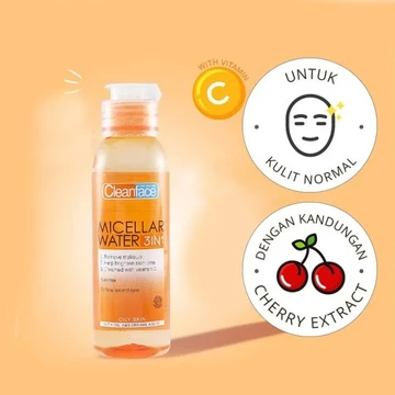 Cleanface 3in1 Micellar Water Normal Skin Oily Skin 100ml 250ml Purbasari Tnt Beauty Shop