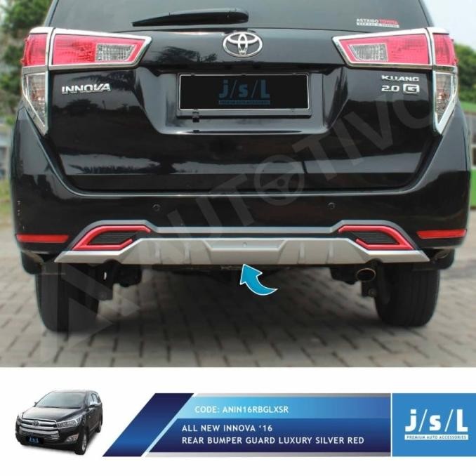 Jual Skidplate Belakang Innova Reborn Rear Bumper Luxury Silver Red JSL ...
