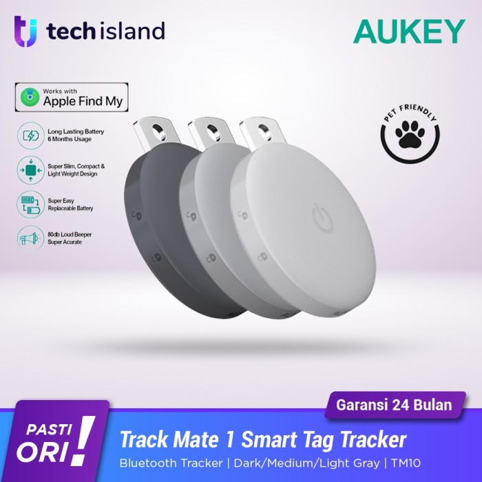 Jual Aukey Smart Mini AirTag Bluetooth Tracker For Apple Track Mate 1 ...
