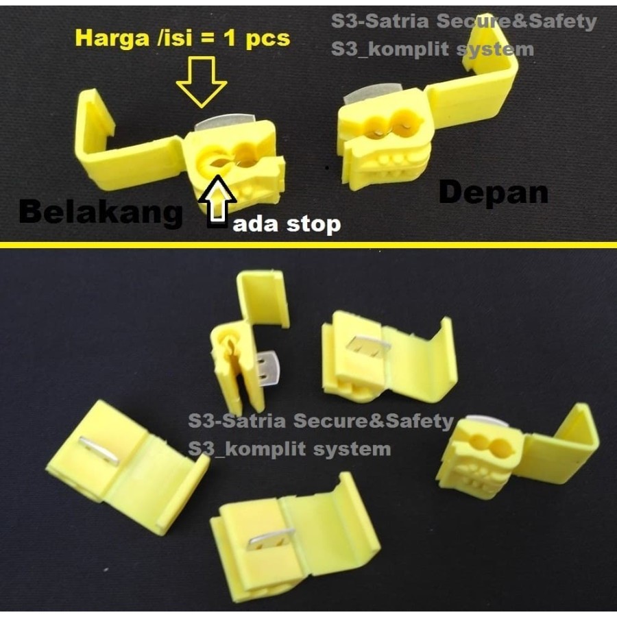 Jual Terminal Kuning Scotch Lock Quick Splice Wire Connector sambung ...