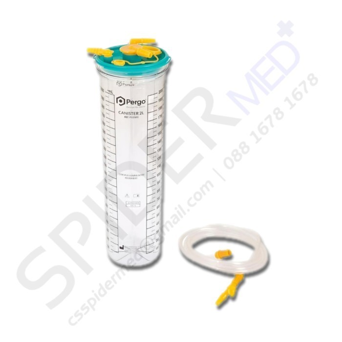 Jual Pergo Surgical Waste Liner Canister HF 2000 Ml Sample Port Kantong ...