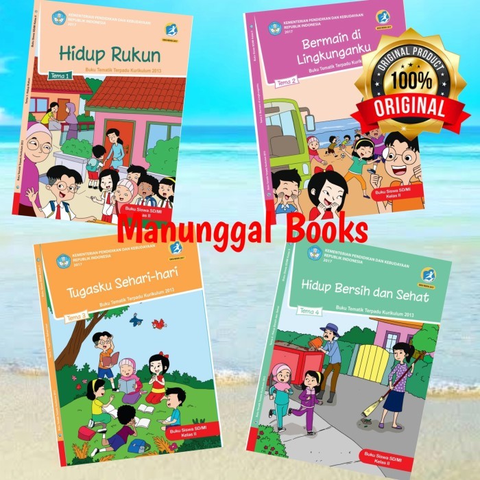 Jual Buku Tematik Kelas 2 SD/MI Tema 1 2 3 4 Semester 1 Kurtilas ...