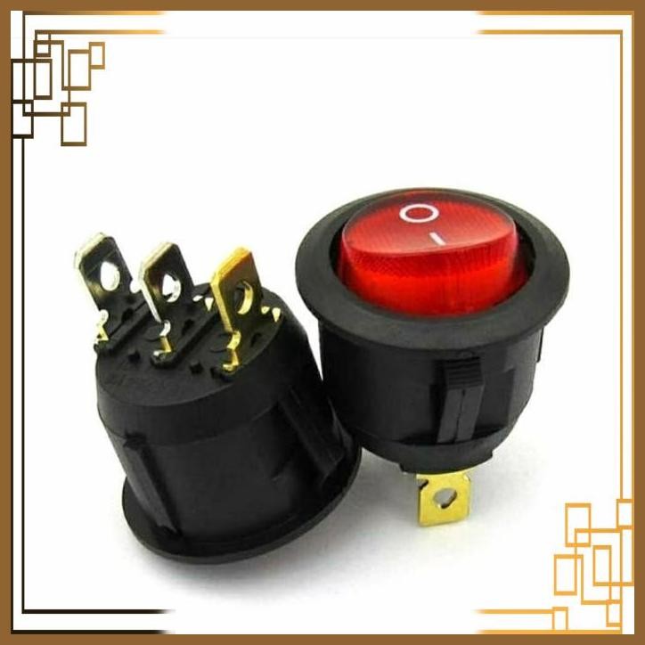 Jual [PCM] SAKLAR SWITCH ON OFF BULAT 3 PIN 16mm | Shopee Indonesia