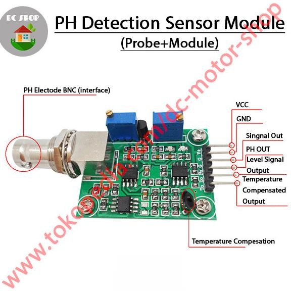 Jual Ph Meter Detection Detector Sensor Probe Modul Arduino (Probe ...