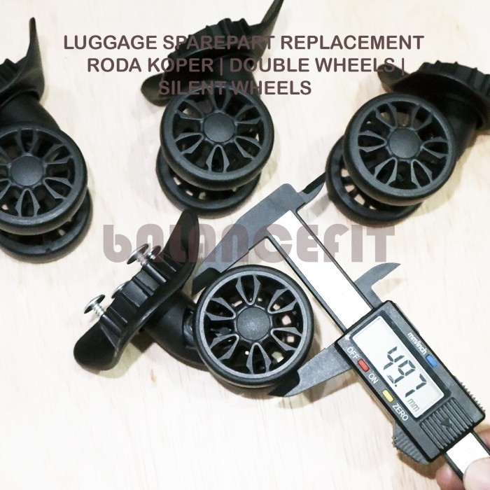 Jual TERBARU Roda Koper Double Wheel 360 derajat putar 1 set isi 4 pcs ...