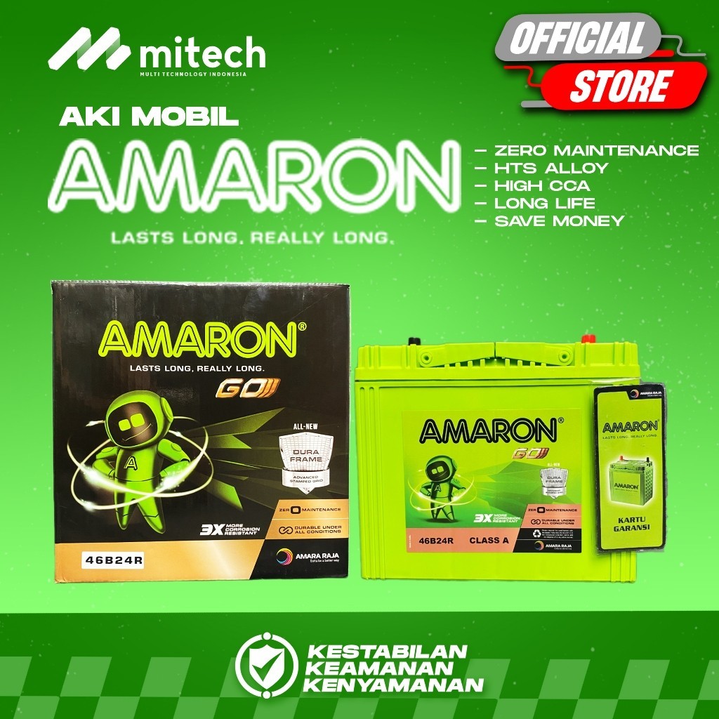Amaron GO Aki Kering Mobil Toyota Rush 46B24R / NS60 - 12V / 45Ah