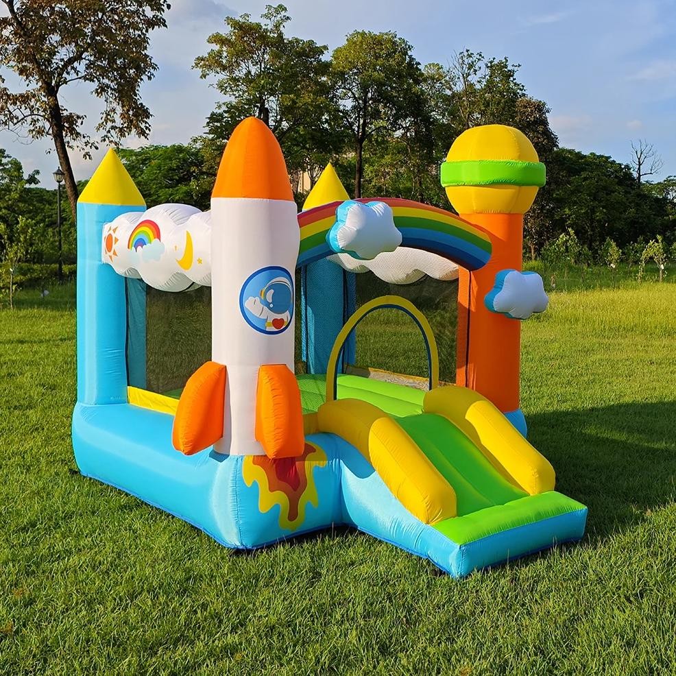 Jual small mini interstellar space trampoline castle bounce house ...
