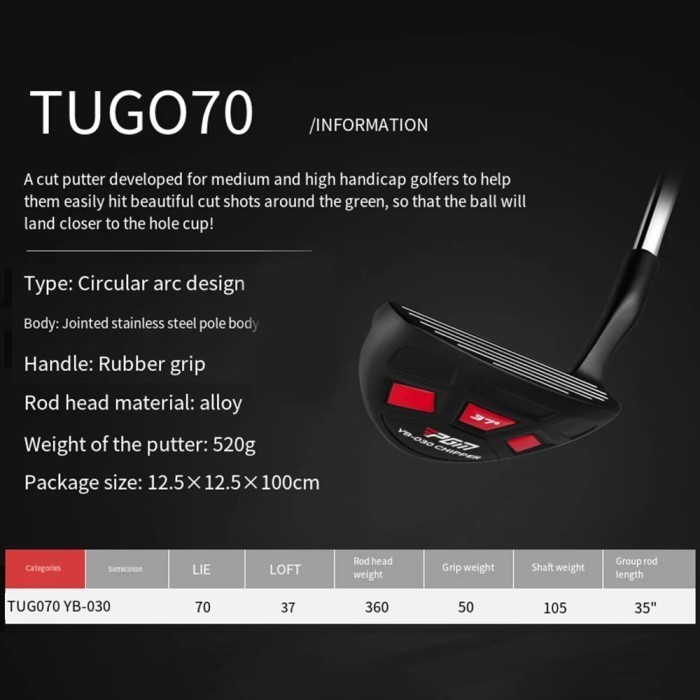 Jual PGM TUG070 Stick Golf Putter YB-030 Stik 37 Derajat Chipper Sand ...