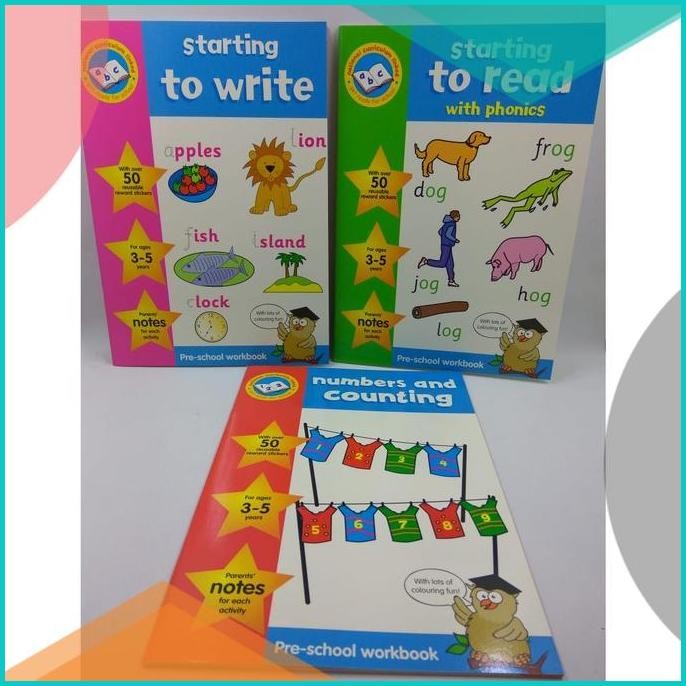Jual Starting To Write Read Counting Preschool Workbook / Buku Import ...