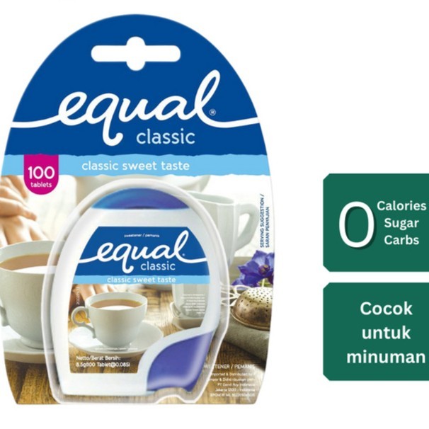 Jual Equal Classic Tablet Sweetener Zero Calorie / Pemanis Pengganti ...