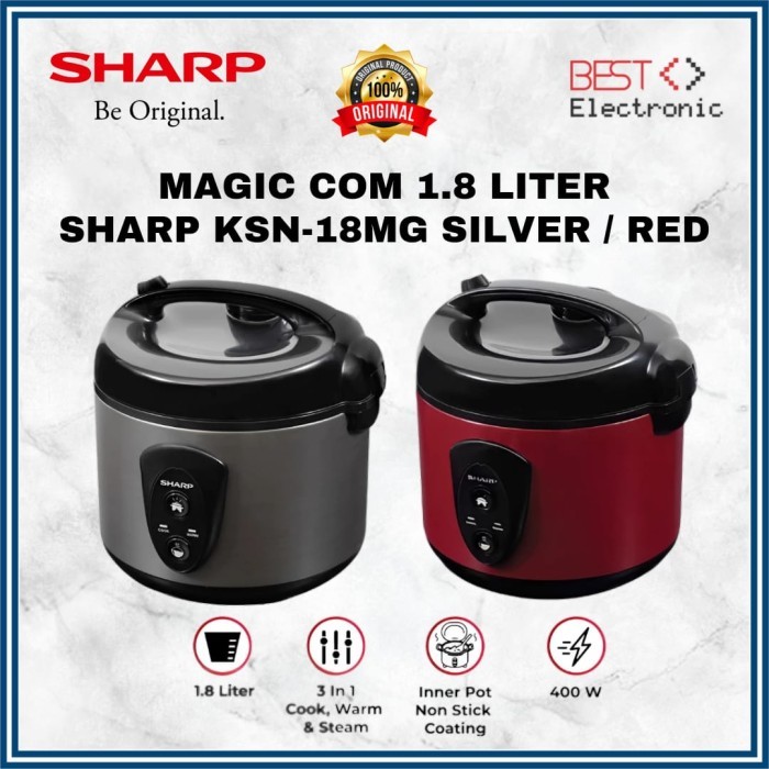 Jual Rice Cooker Sharp Ksn 18 Mg / Sharp Magic Com 1.8 Liter Ksn-18Mg ...