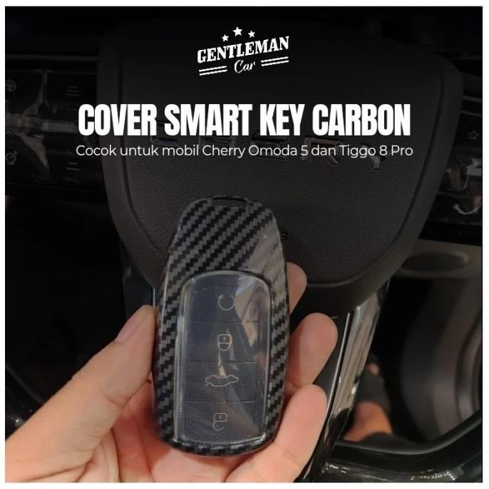 Jual Cover Carbon Casing Smart Key Kunci Mobil Cherry Omoda 5 Tiggo 8 ...