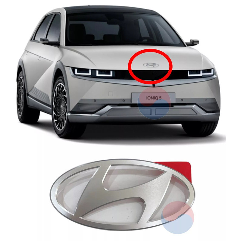 BestEvMod Morse Code Emblem For Ioniq5 – Front & Rear Set, 2Pcs, Custom Logo Mod