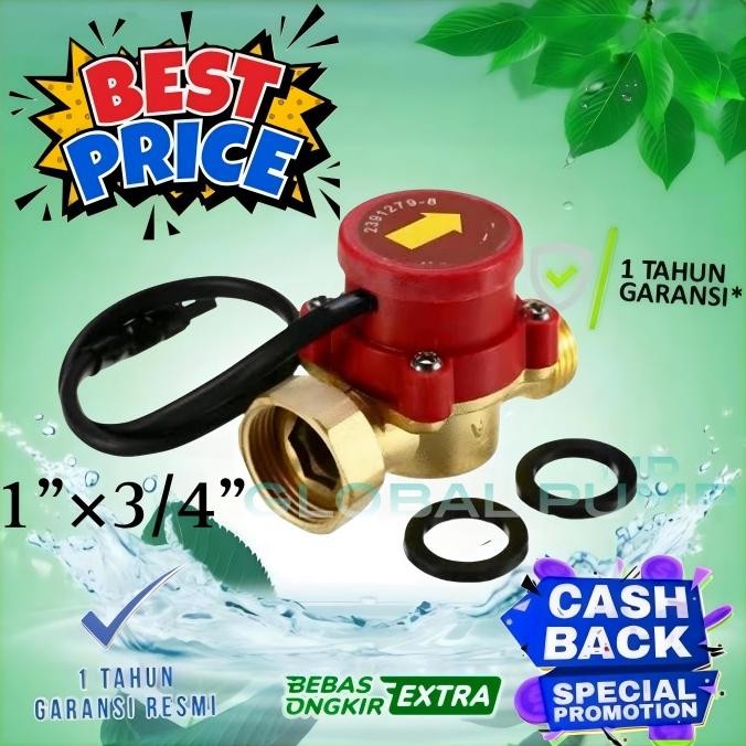 Jual WATER FLOW SWITCH POMPA AIR 1" X 3/4" SAKLAR OTOMATIS POMPA AIR ...