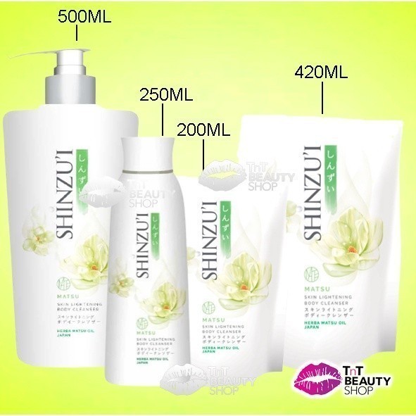 Shinzu'i Skin Lightening Body Cleanser - 180mL - 225mL - 400mL - 480 mL - TnT Beauty Shop