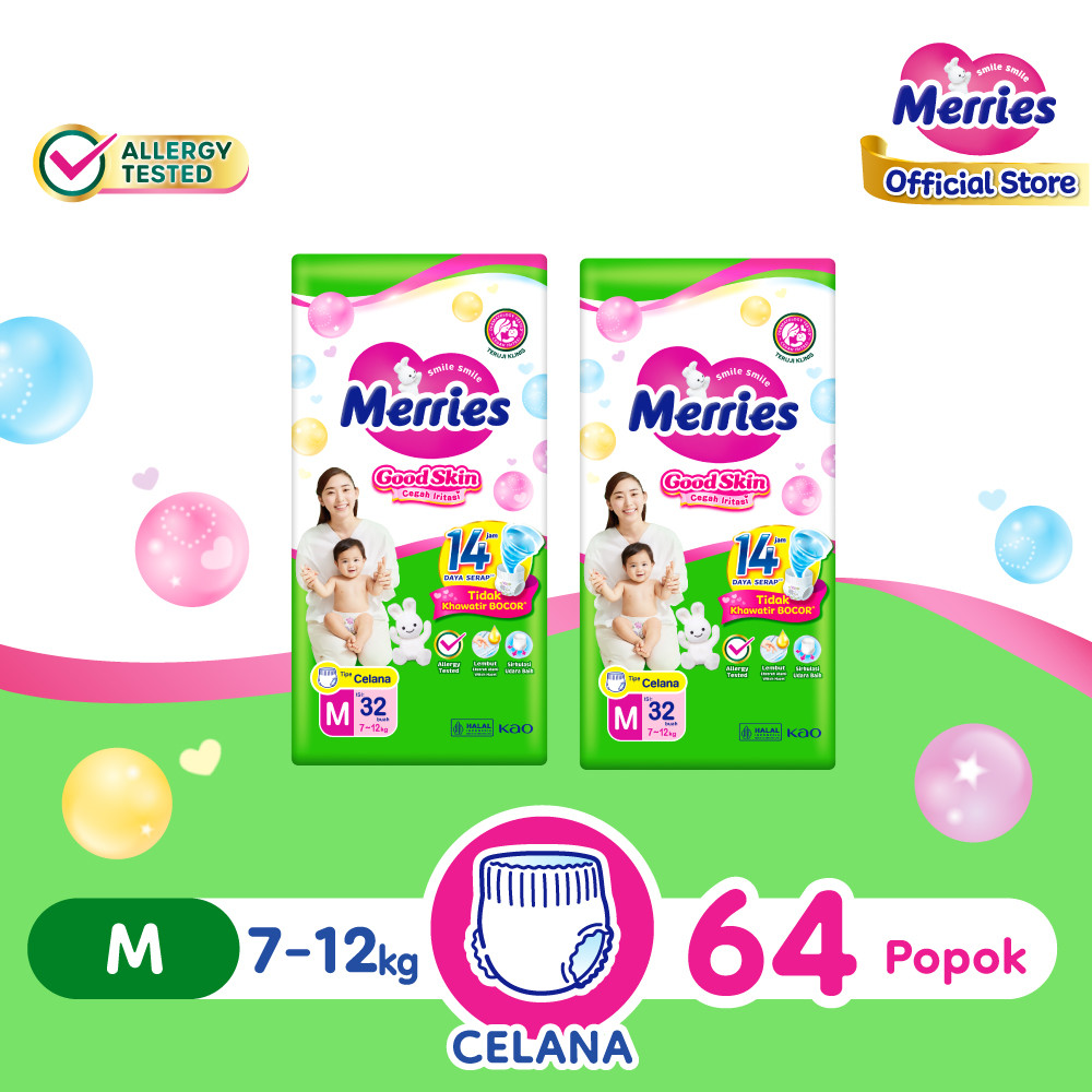 Jual Merries Good Skin Pants Popok Perlengkapan Bayi M(7 - 12)kg ...