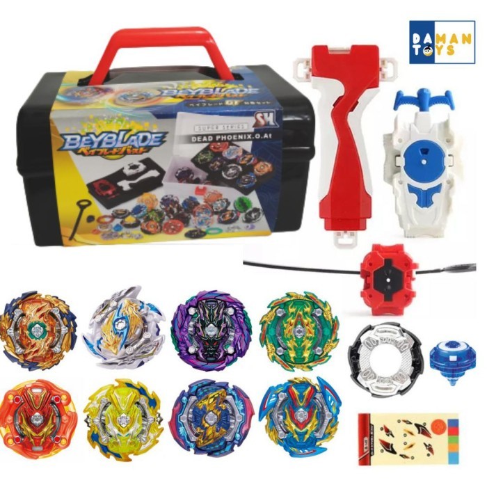 Jual Jun - Gasing Beyblade Portable Box 8 In 1 Gasing Set | Shopee ...