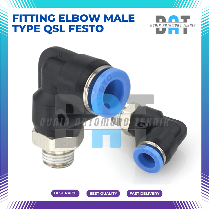 Jual QSL-1/2-12 One Touch Fitting Elbow Male Slip Lock Socket Push In ...