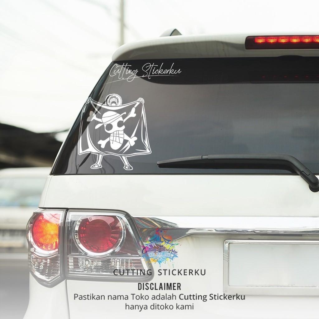 Jual Cutting Stiker Bendera Pertama Luffy Variasi Motor Mobil Sticker ...