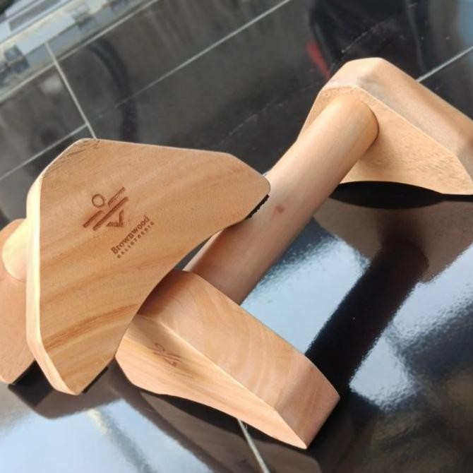 Jual Mini Wooden Parallettes Push Up Bar for Calisthenic Crossfit Yoga