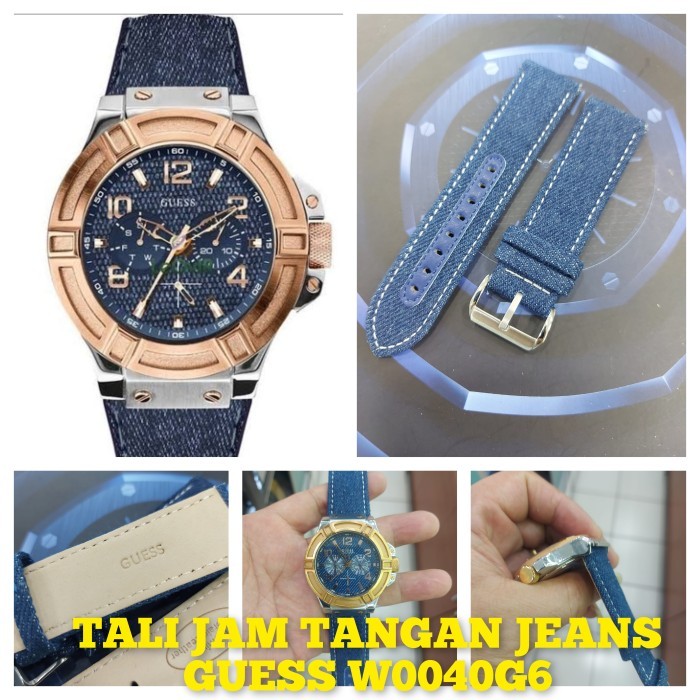 Jual Terlaris Tali jam tangan kulit Jeans denim Guess W0040G6 SALE Shopee Indonesia