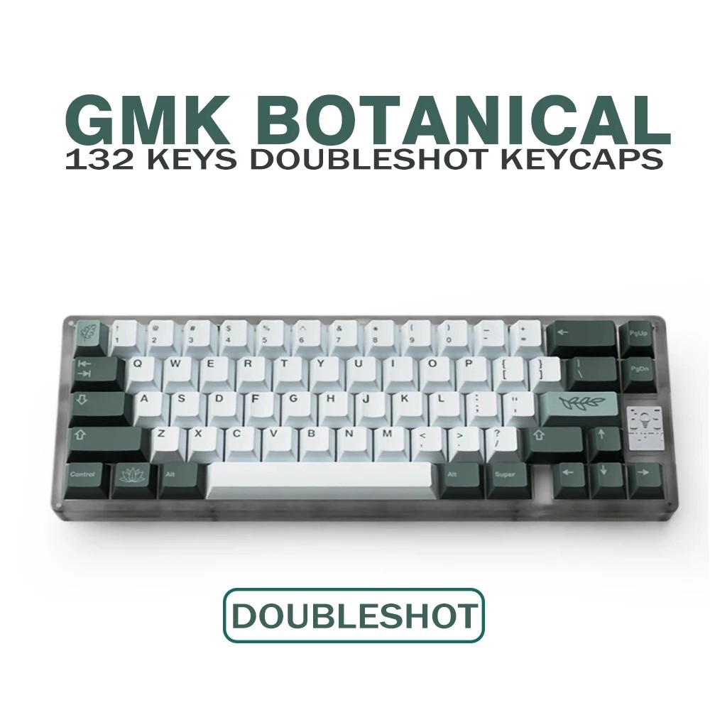 Jual GMK Botanical Double Shot 132 Tombol PBT Keycap Cherry Profile ...