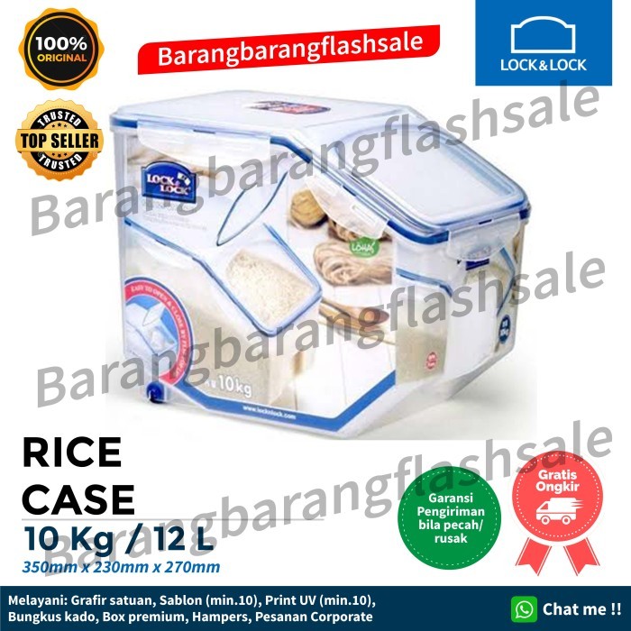 Jual Jual Lock N Lock Rice Case Box 10Kg 10 Kg Tempat Beras Dispenser ...