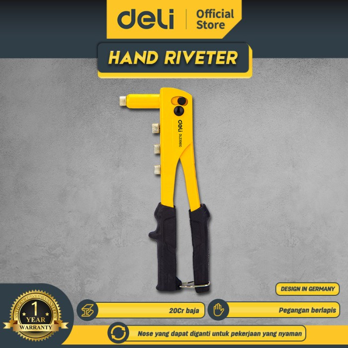 Jual Deli Single-arm Riveter / Tang Rivet 10.5“ (265mm) Perkakas ...