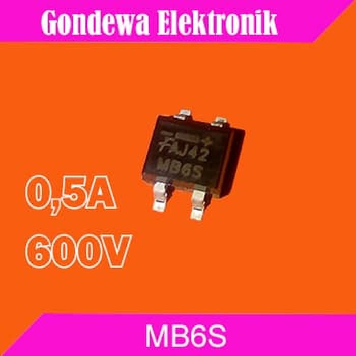 Jual murah MB6S SOP-4 dioda bridge 0,5A 600V | Shopee Indonesia