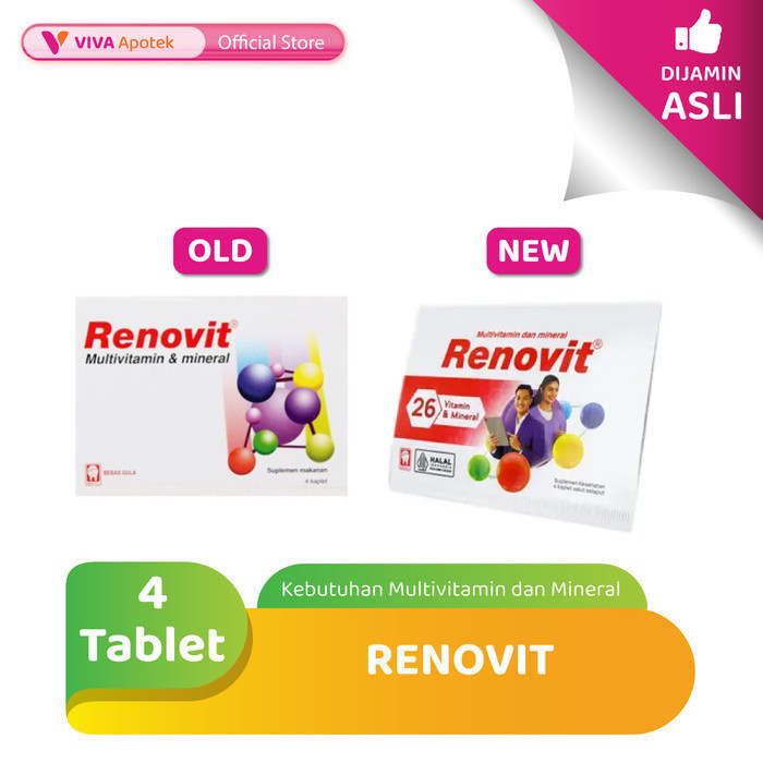 Jual Renovit untuk Kebutuhan Multivitamin dan Mineral (4 Kaplet ...