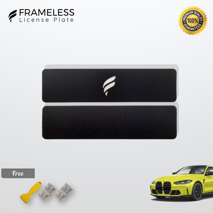Jual Frameless plate dudukan plat nomor mobil clean look (2 hook & 2 ...