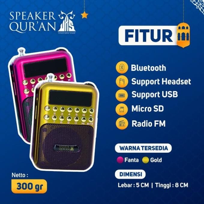 Jual Speaker Uas Murottal Al Quran Ustadz Abdul Somad Original