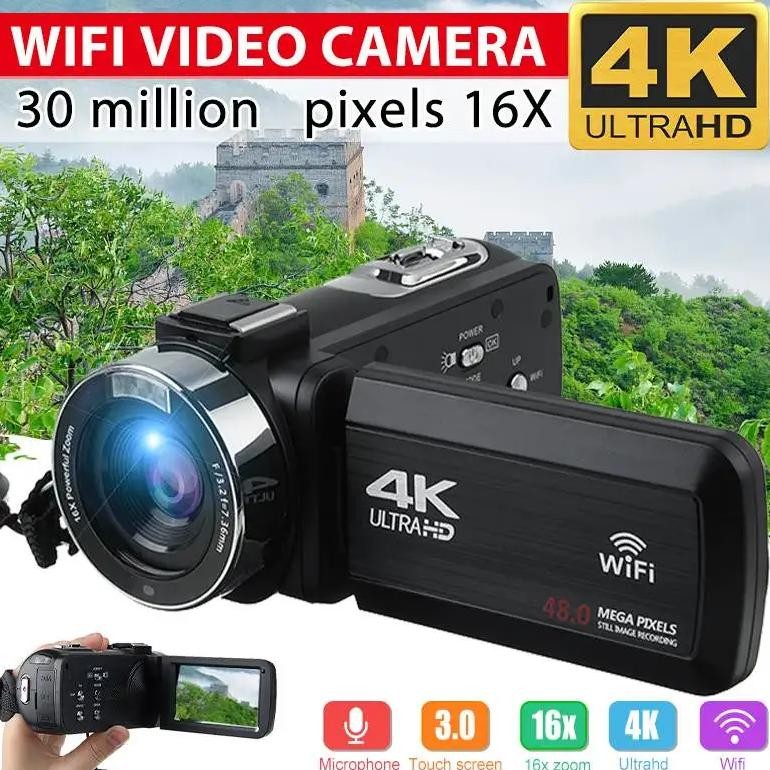 Jual 4K ULTRA HD VIDEO CAMERA 30MP WIFI DV CAMCORDER DIGITAL VIDEO ...