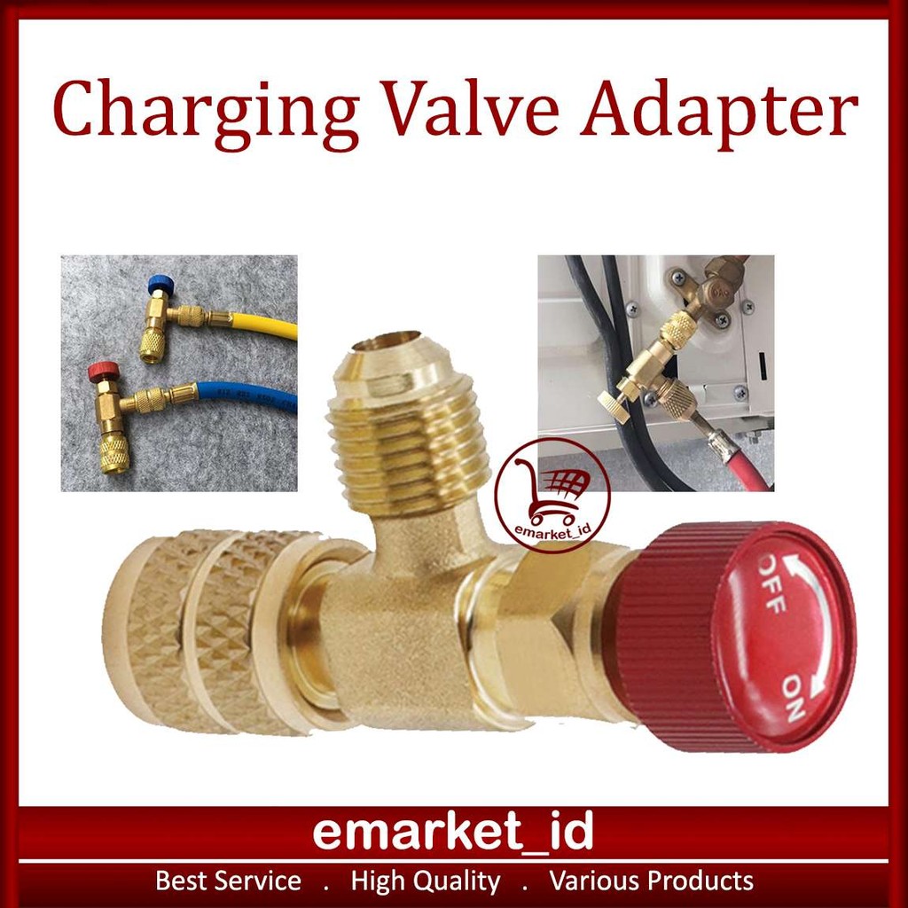 Jual EM Charging Valve Adapter R410 R22 AI49 / Adaptor Premium Kran ...
