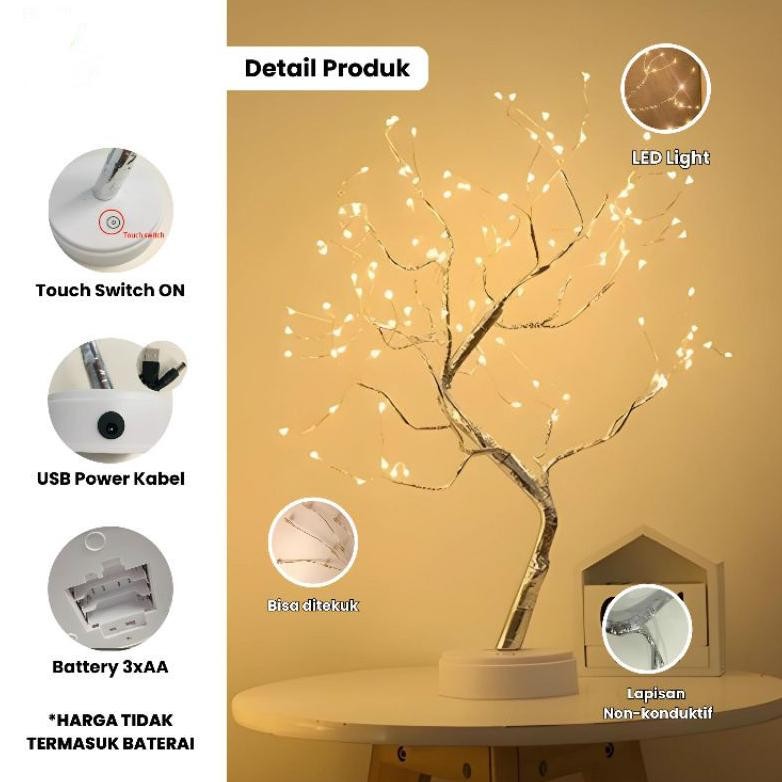Jual NATARU Lampu Tidur Model Pohon Ranting Unik Colokan USB / Tenaga ...