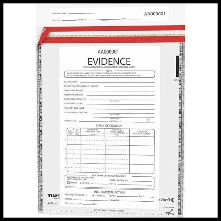 Jual EVD1013 KEEPSAFE ULTRA TAMPER EVIDENT EVIDENCE BAG 10 X 13 PACK OF ...