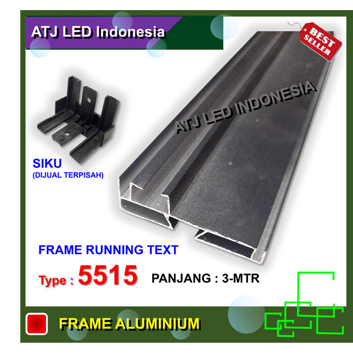 Jual Frame 5515 running text neon box aluminium casing 3mtr indoor ...