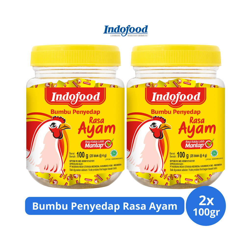 Jual Indofood Bumbu Penyedap Rasa Ayam 100gr x 2 pcs | Shopee Indonesia