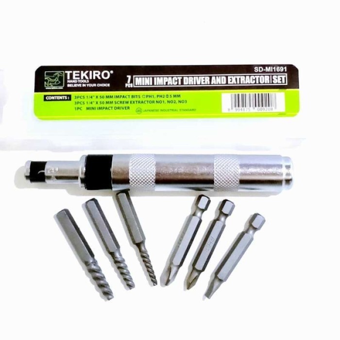 Jual Terbagus Obeng Ketok Dan Cabut Sekrup Mini Tekiro Sd-Mi1691 Set 7 ...