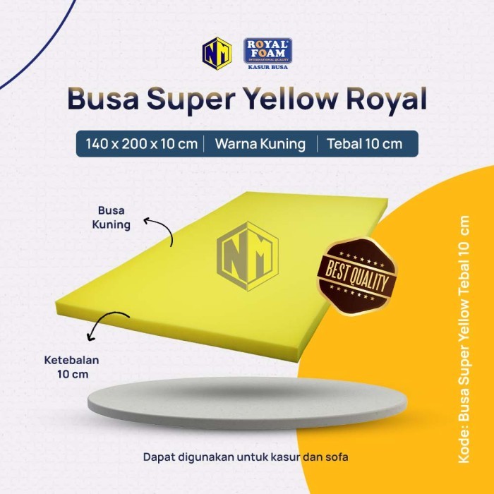 Jual Busa Super Yellow Royal Ukuran 140X200X10 Cm | Shopee Indonesia