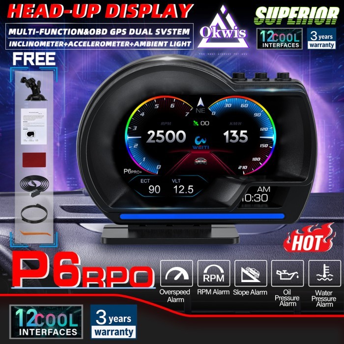Jual [Hadiah] OBD2 Scanner Mobil F9 HUD Display Car Smart Digital Gauge ...